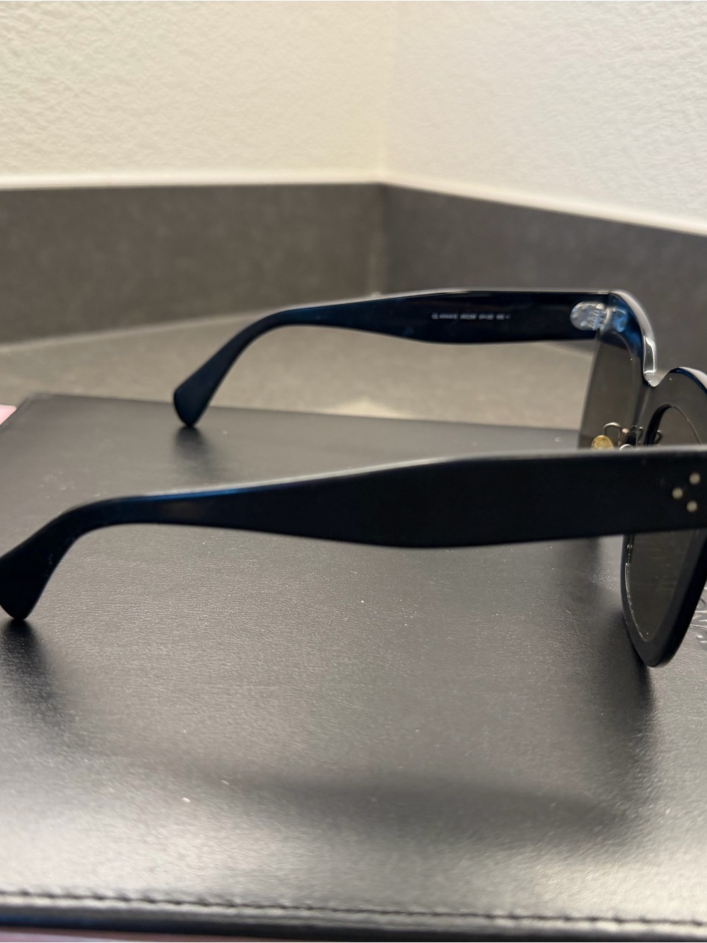 Celine Black Rectangle Sunglasses - Picture 4 of 8